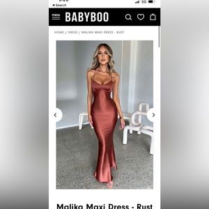 Malika Maxi Dress - Rust